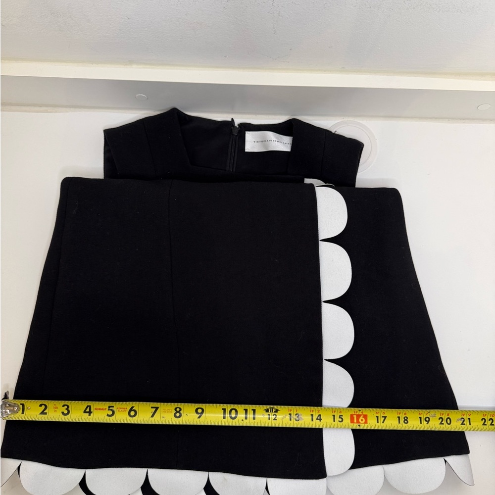 Victoria Victoria Beckham Black White Mini Cocktail Formal Wedding Party Dress 2 - Picture 13 of 16